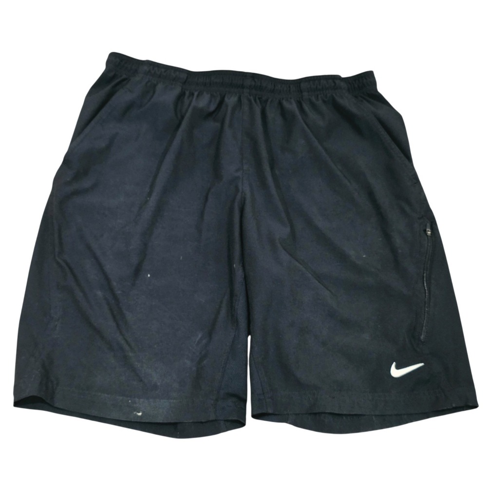 Nike Dri-FIT Running Shorts Men's Large Black Zip Pocket 455618-010 Training